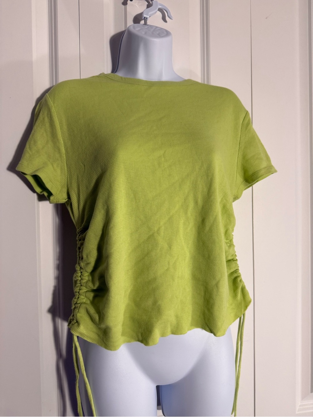 Forever 21 Lime Green Ruched Side Top